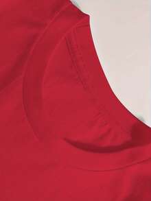 Plus Size Women's T-Shirt, American Flag Cross Print With The Phrase "250 Years Of Obedience To God", Casual Short Sleeve Crew Neck T-Shirt, Patriotic Religious Top. - 紅色 - 查看 4