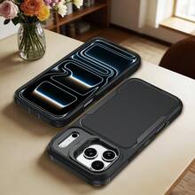 Ốp điện thoại kèm giá đỡ và dây đeo cổ tay, tương thích với Apple 17 Pro Max, 16 Pro Max, 15 Pro Max, 14 Pro Max, 13 Pro Max, 12 Pro Max, 11 Pro Max, XS Max, 7, 8 Plus, Galaxy S26, S25, S24, S23, Moto - màu đen - Xem 3