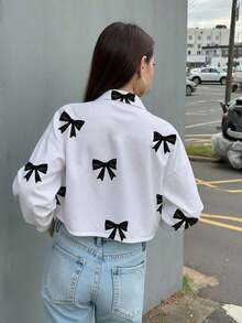 de mujer casual de unicolor de manga corta - Blanco 2 - Ver 2