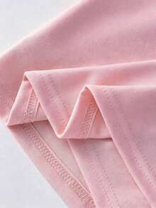 corta de unicolor casual para mujer, conjunto de faldas pantalón de verano con falda y pantalón corto interior, dos piezas para damas, faldas pantalón de mezclilla de cintura alta para mujer - Rosa - Ver 6
