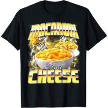 Camiseta versátil 2026Macaroni And Cheese Meme Bootleg Rap Style 90s Vintage Funny Men's Summer Casual T-Shirt, Comfortable - Breathable, Soft, Slightly Stretching, Street Hip Hop Style T-Shirt 100% Cotton All-Season Wear Individuality Unisex Top 220g,Camisetas para hombre, camisetas para mujer, estampados de anime, ropa imprescindible para apoyar el Mundial, camisetas gráficas para niños, adecuadas para el uso diario, camisetas para hombre, camisetas con temática de verano de 2026 - Negro - Ver 1