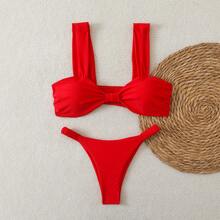 Conjunto de bikini sexy, bikini de dos piezas - rosa - Ver 8