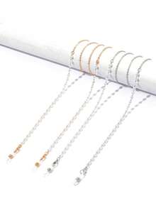 Bộ 2 dây đeo kính giả ngọc trai, dây đeo kính thời trang, dây đeo kính chống thất lạc, phù hợp cho nữ giới. - Nhiều màu - Xem 1