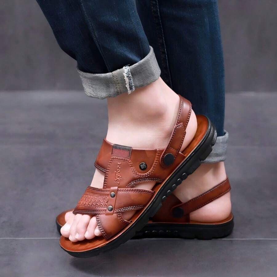 Sandalias Para Hombres - 棕色 - 查看 1