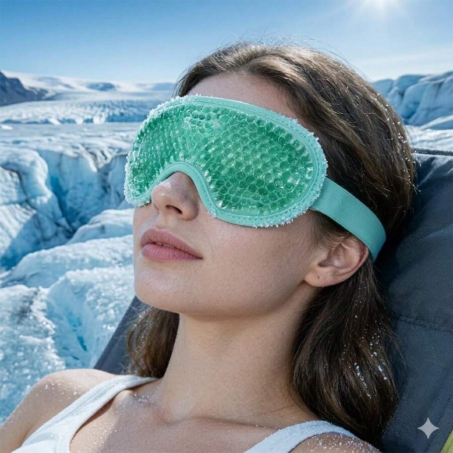 2pcs Highly Comfortable Gel Ice Eye Mask, Suitable For Both Men And Women. Great For Travel, Home Use Or Napping, An Ideal Gift For Sleep Lovers, Especially Suitable For Father's Day - Multicolor - View 1