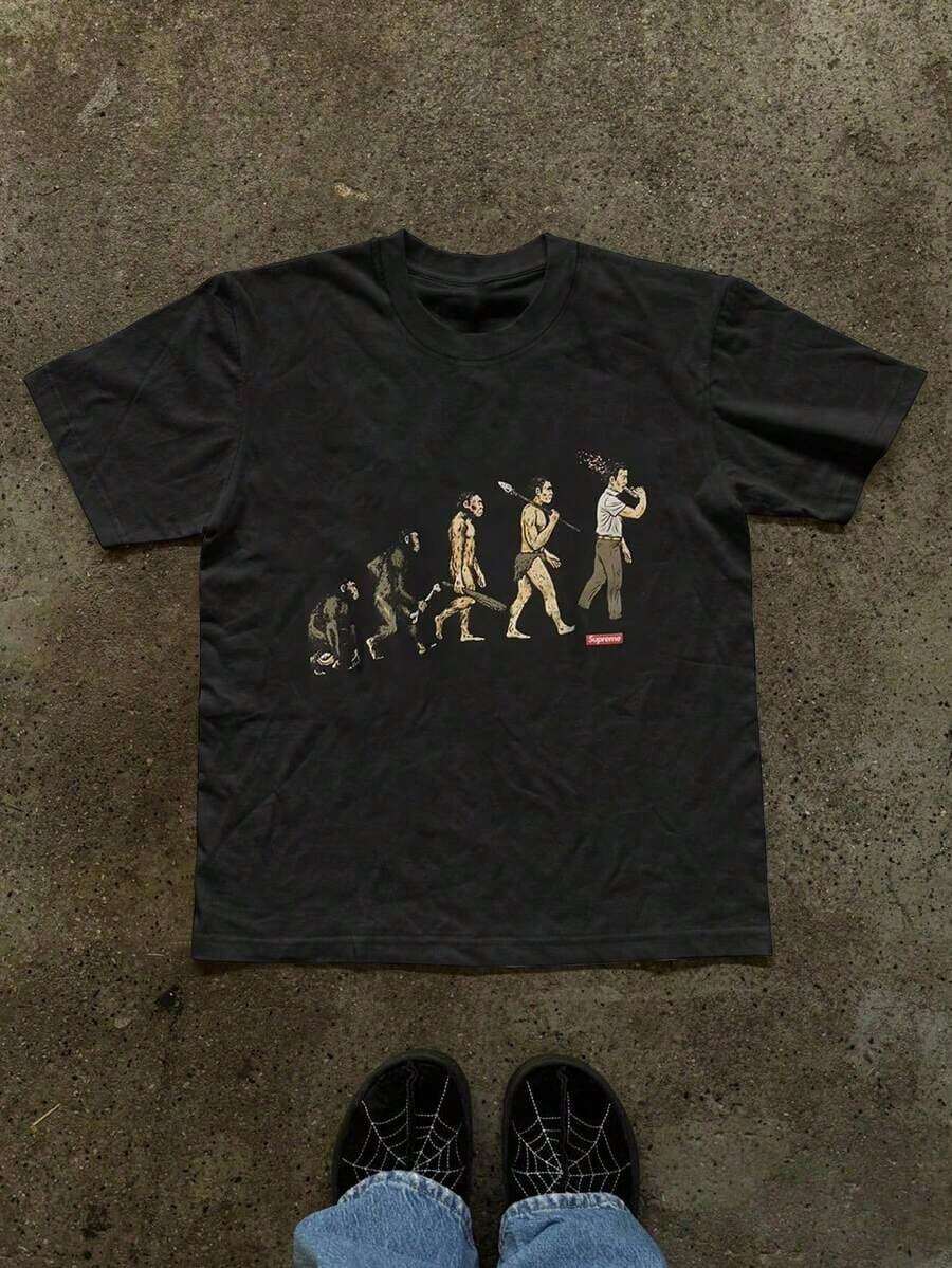 T-Shirt, Y2K Style, Retro Style, Special Edition T-Shirt, Unisex. - 黑色4 - 查看 1