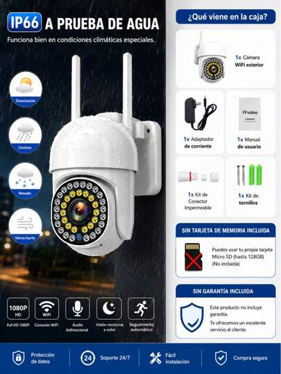 Cámaras de para exteriores e interiores con configuración opcional de doble banda 2.4G+5G WIFI y 2.4G WIFI, cámaras WIFI inalámbricas, cámaras de vigilancia , cámaras IP, cámaras PTZ inteligentes para vigilancia de externas e interiores, seguimiento automático, alarma y visión nocturna en color, luz de inundación con detección de movimiento AI, sistema de cámaras de vigilancia de vídeo de para el hogar con rotación horizontal de 350 grados y vertical de 90 grados, admite audio bidireccional, sistema de red de 2.4G/5G, seguimiento móvil de humanoides, monitoreo de alarma de visión nocturna a todo color, grabación de video durante todo el día, monitores para bebés, personas mayores y mascotas.