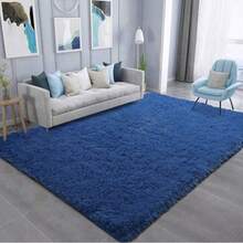 Shaggy Rug 2.00 X 1.50 Living Room Bedroom Office - BIC BLUE - View 4
