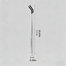 1-2pcs Reptile Feeding Tools, Stainless Steel Feeding Tweezers For Gecko, Mane Lion Lizard, Feeding Insects And Cleaning, Rubber Tip Aquatic Plant Tweezers, Long Handle Won't Hurt Pets, Suitable For Pacman Frog, Gecko - C-Silver - View 14