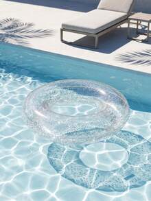 Aro de natación transparente brillante con lentejuelas, aro de natación inflable de PVC para adultos, accesorio de decoración para piscina y fiesta de playa de verano - Multicolor - Ver 5