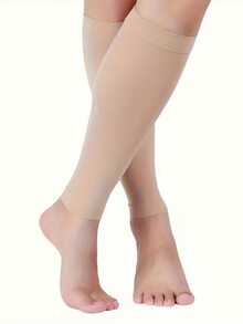 1Pair Calf Micro-Compression Sleeves For Men And Women - Leg Micro-Compression Sleeve - Footless Micro-Compression Socks For Runners - Multicolor - View 4