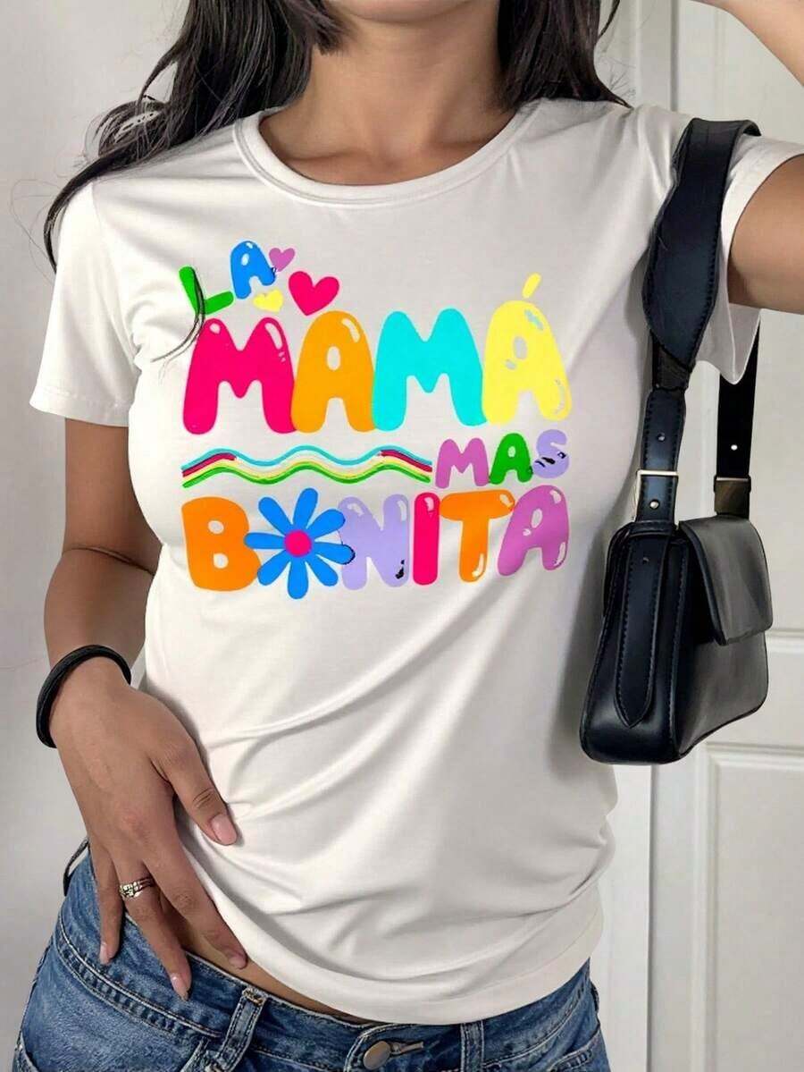 Camisetas estampadas de cuello redondo para verano (los pantalones son solo sugerencias de estilo) son holgadas y no realzan la figura, y el tejido es delgado y no abulta. Confeccionado con telas suaves, transpirables y amigables con la piel, ofrece comodidad en la parte superior del cuerpo y evita la sensación de sudoración, con un diseño de estampado clásico y sencillo, adecuado para el uso diario, ir de compras y para el tiempo libre, con los mismos modelos básicos y versátiles para hombres y mujeres, muy adecuado para ocasiones como el Día del Trabajo y el Día de la Independencia de México, y fácil de usar durante todo el año. - Blanco - Ver 1