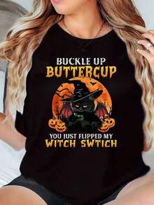 Camisa de Mujer, Blusa Casual de Verano Estilo Pumpkin, Blusa de Mujer 100% Algodón Suave y Transpirable de Corte Holgado, Conjuntos de Verano para Mujer, Ropa Urbana, Atuendo para Fiestas y Festivales, Adecuado para primavera, verano y otoño. - Negro - Ver 7