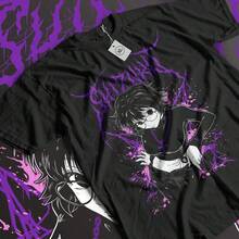 Shizuku MuR1ASaki Gon Killua Hunter Horror Anime Girl Gift Shirt. Available In Various Sizes. This Unisex 220g Thick Cotton T-Shirt Is Soft, Breathable, And Has Excellent Elasticity. It's Skin-Friendly And Comfortable For All-Day Wear. The Classic, Casual Design Is Easy To Match And Perfect For Everyday Wear, Streetwear, Sports, Dates, And Casual Get-Togethers Year-Round. - 黑色 - 查看 1