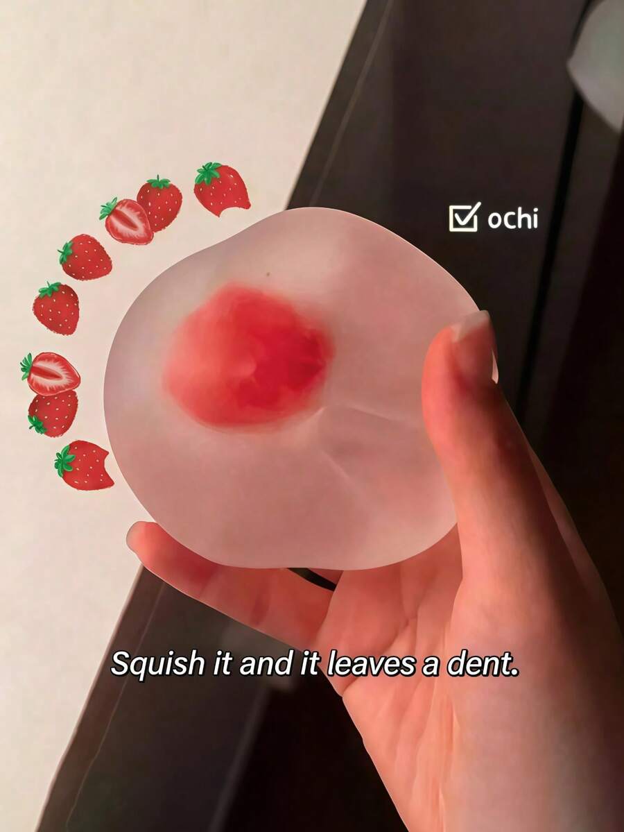 Đồ chơi bóp mềm hình dâu tây Mochi (2 cái/1 cái), đồ chơi giảm căng thẳng có độ đàn hồi chậm, mô hình món tráng miệng trái cây dễ thương, quà tặng cho người lớn dùng ở văn phòng, bàn làm việc, khi đi du lịch hoặc dự tiệc, đồ chơi giảm căng thẳng, quà tặng Ngày của Mẹ, quà tặng Ngày của Cha, quà tặng sinh nhật, quà tặng ngày lễ, quà tặng Giáng sinh, thích hợp làm quà tặng hoặc quà lưu niệm trong bữa tiệc (Đồ chơi giảm căng thẳng, không ăn được) - Nhiều màu - Xem 1