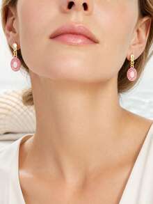 Cring Coco 1pair Fashion Boho Nautical Geometric Drop Earrings For Woman Accessories New Golden Earrings For Daily Party Prom Vacation Music Festival Mother's Day Jewelry Gift - Geometry - View 1