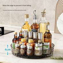 Bandeja giratoria multifuncional para almacenamiento de especias en la cocina, bandeja para servir frutas y aperitivos en la sala de estar - Multicolor - Ver 5