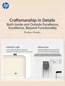 Laminadora térmica HP, laminadora A4 de 9 pulgadas con 3 ajustes de temperatura, calentamiento rápido en 5 minutos, grosor máximo de 0.5 mm para fotos, documentos y tarjetas, diseño compacto para uso personal en el hogar y la oficina - LW0404 Té con leche - Ver 7