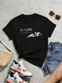 Camiseta de manga corta con cuello redondo suave y casual de verano para mujer, tops para salir, vintage, camisetas divertidas, Gen Z, tops, curvas, ropa Y2K, algodón, Italia, Grecia, curvas, tops para damas, tops lindos, camisetas gráficas, conjuntos de vacaciones para mujer, conjuntos de primavera, estilo callejero americano, casual deportivo, vestido degradado, estilo unisex, estilo casual urbano, casual, jersey, camisetas holgadas, ropa de calle retro, estilo de los 90, estilo de los 2000, subcultura, estilo europeo, top negro, tops blancos, conjuntos de fiesta de los 90. Blanco - Negro - Ver 4