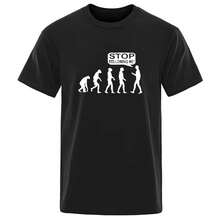 Camisetas de verano de alta calidad para mujer, camisetas de manga corta 100% algodón puro, dise?os estampados divertidos, camisetas informales de cuello redondo y corte holgado, camisetas modernas para mujer. - Negro - Ver 2