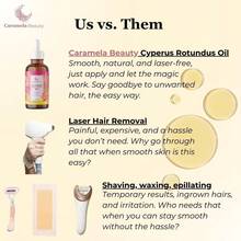 Caramela Cyperus Rotundus Oil 2 Bottles | Natural Hair Reduction Serum | Reduces Unwanted Hair Growth, Moisturizes & Soothes Skin - Hoa - Xem 4