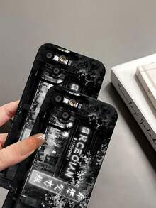 Noche de ramen con anime en blanco y negrofunda de teléfono Fundas compatibles con ,Apple,VIVO,OPPO,,, y Honor.Fabricadas en silicona TPU,ofrecen protección contra golpes y caídas. - Negro - Ver 8