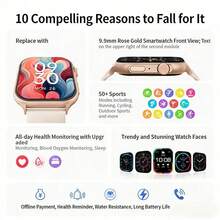Lenovo Smartwatch, layar AMOLED HD persegi 1,96 inci, daya tahan baterai lama, konektivitas nirkabel 5.4+, mode olahraga, pemantauan kesehatan harian dengan lebih dari 50 mode olahraga. - View 5