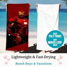 1PCS Cool I Ron Man Superhero Microfiber Beach Towel - Quick Dry Super Absorbent Bath Towel For Swimming Pool Gym Travel - Marvel Fan Outdoor Picnic Blanket Sand Free Magic Towel Accessory For Men Boys Gift - Multicolor - View 7