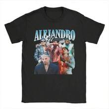 Camiseta unisex de manga corta, camiseta retro Rauw Alejandro para hombre, ropa de manga corta con cuello redondo, camisetas para hombre, spiderman, ,  mujer, romwe men, boho chic, regalos para maestros, camiseta para mujer, conjuntos curvy para hombre, y2k. - Negro - Ver 6