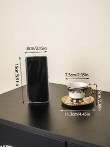 WGROOM 一套（1个杯子和碟子/1个礼盒装6个杯子和6个碟子）陶瓷咖啡杯碟套装，适用于家庭厨房、餐厅、客厅，可作为礼物，用于饮用茶、咖啡、牛奶、果汁，也适用于婚礼、派对、生日等场合。 - 彩色 - 查看 10
