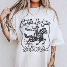 'Stronger Than A Mother' Printed T-Shirt For Women, Mothers, Mom, Modern, Cute, Housewife, Women's Blouses Shirt - 白色 9 - 查看 7
