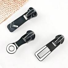 3pcs/6pcs #5 Nylon Metal Resin Zipper Pulls, Black Painted Zipper Sliders For Clothing, Bags, Luggage - Zipper Pulls - View 5