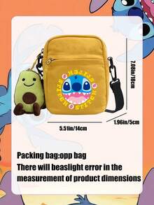 Túi đeo chéo bằng vải canvas màu vàng in hình Lilo & Stitch của Disney, nổi bật với hình ảnh Stitch và Scrump ngộ nghĩnh cùng các chi tiết trang trí vui nhộn. Được làm từ vải canvas bền, nhẹ với khóa kéo an toàn và dây đeo có thể điều chỉnh, chiếc túi nhỏ gọn nhưng rộng rãi này hoàn hảo cho các công việc hàng ngày, những buổi đi chơi thông thường hoặc du lịch, thêm một chút vui tươi và hoài niệm cho bất kỳ trang phục nào. - Nhiều kiểu dáng - Xem 3