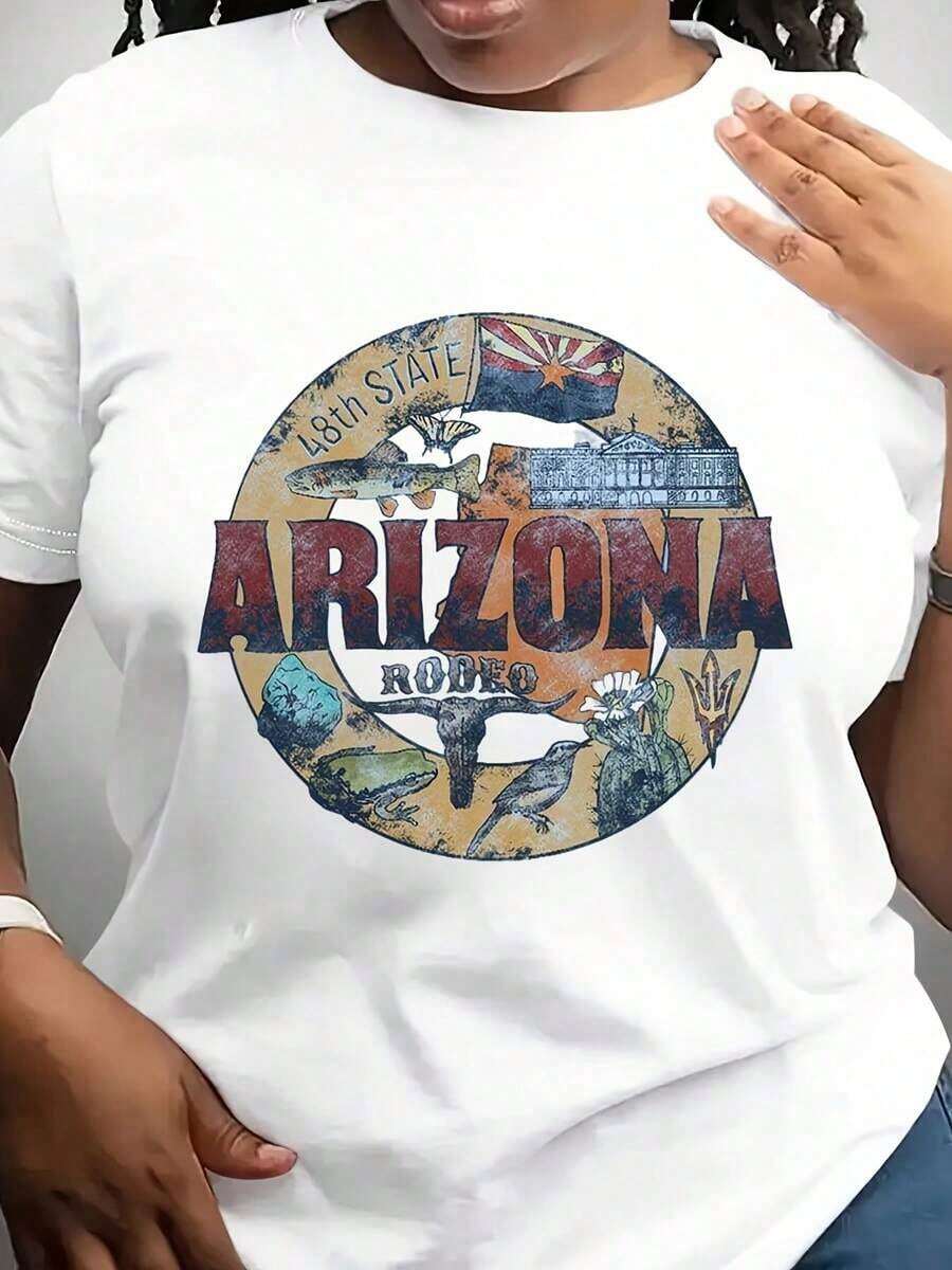 Camiseta Retro de Arizona, Camiseta del Estado de Arizona, Camiseta Local de Arizona, Camiseta con Mapa del Estado de Arizona, Camiseta de Arizona, Regalo de Viaje de Arizona - Blanco - Ver 1