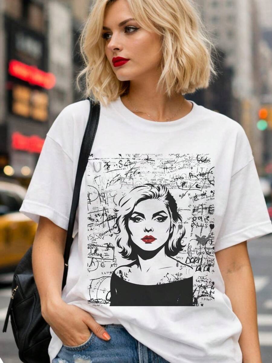Camiseta unisex de manga corta, camiseta estampada estilo vintage: estilo punk rock de los 70, CC1717playeras hombre, spiderman, ,  mujer, romwe men, boho chic, regalos para maestros, camiseta de mujer, conjuntos curvy para mujer, y2k. - Blanco - Ver 1