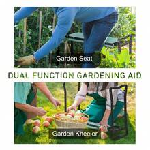 Green Garden Kneeler And Seat- Padded, Foldable Stool With Gardening Knee Pads For Comfortable Planting - B - View 3