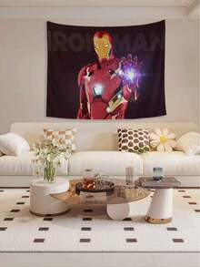 1pc M-Arvel I-Ron Man Tapestry, Bold Red And Gold Graphic Style Wall Decor, Action Pose Superhero Art Hanging, Perfect For Bedroom, Living Room, Dorm, Apartment, Studio, Party Backdrop, Comic, Superhero Themed Room Decor, Great For Adding A Striking, Statement-Making Accent To Media Rooms, Personal Lounges And Themed Event Spaces - Nhiều màu sắc - Xem 2