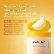 Medicube Kojic Acid Turmeric Clarifying Toner Pad For Troubled Skin & Use After Spot Care | Soothing & Calming With Kojic Acid, Turmeric, Niacinamide, And Glycolic Acid | Korean Skin Care, 70 Pads - Miếng dán nghệㅡ70 miếng (Gói 1 miếng) - Xem 2