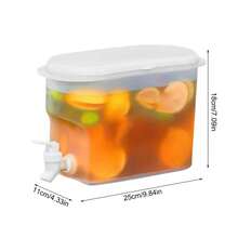 2.8L Large Capacity Cold Water Pitcher With Tap, Beverage Dispenser, Refrigerator Water Container, Ideal For Summer Parties - White - View 8
