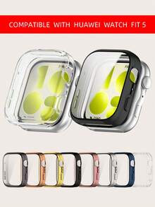 1件電鍍TPU全包覆手錶保護殼 防震緩衝套 適用於Watch Fit 5智慧手錶配件 - Watch Fit 5 - 查看 1