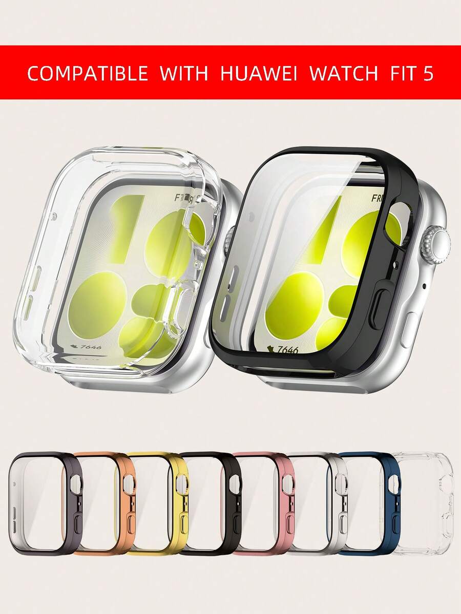 1件電鍍TPU全包覆手錶保護殼 防震緩衝套 適用於Watch Fit 5智慧手錶配件 - Watch Fit 5 - 查看 1