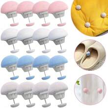 12pcs Mushroom Shaped Duvet Clips, Multi-Functional Bedding/Sofa Cover Fasteners, Hotel Mattress Pad Grippers, Invisible Quilt Corner Clips For Home Use - Quilt Fasteners - View 2