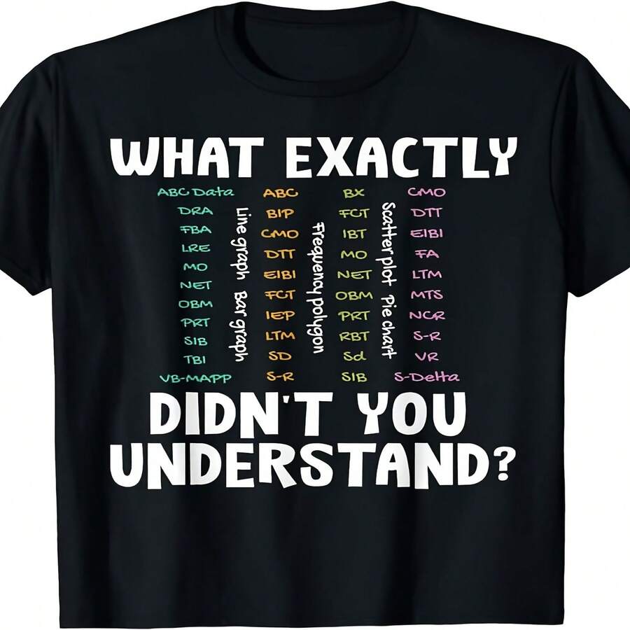 Camiseta unisex con dise?o exclusivo para el Día de la Independencia/Día del Padre, ideal para terapeutas de ABA (Análisis de Comportamiento Aplicado). Ideal para el verano de 2025, manga corta, estampado, color liso, 220 g, cuello redondo, corte regular, apta para todas las estaciones, estilo retro y estampado pintado. - Negro - Ver 1