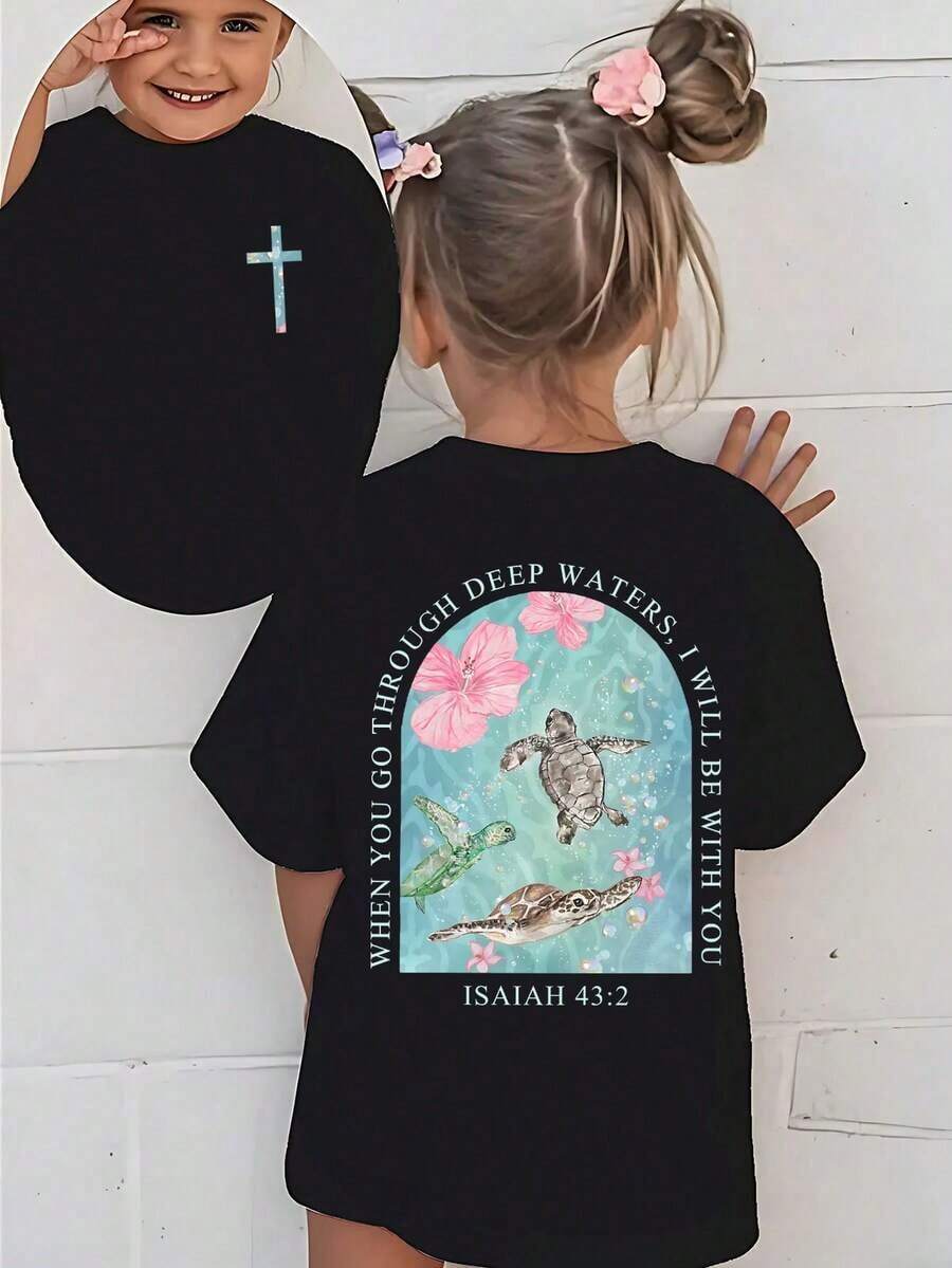 Camisetas de verano con estampado de Dios cristiano ISAÁ 40:8, Camiseta con estampado "La hierba se marchita y la flor se desvanece, pero la palabra de Dios perdura para siempre", Camisetas de manga corta estilo vintage Y2K, Ropa para niñas adolescentes, Ropa para niñas, Ropa para niños, Camiseta gráfica, Ropa de verano, Una camiseta de verano estilo Y2K perfecta para chicas lindas. Camiseta de manga corta para niños, cómoda y transpirable. Adecuado tanto para niños como para niñas. 100% algodón. - Negro - Ver 1