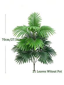 60-80cm Artificial Palm Tree, Large Tropical Turtle Back Bamboo Fake Coconut Tree With Green Leaves, Suitable For Home Garden Indoor Outdoor Wedding Party Decor - Green - View 15