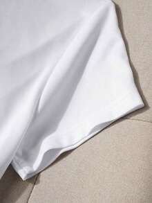 Camiseta de manga corta estampada para mujer joven, moderna y adecuada para el uso diario, sencilla y elegante. - Blanco - Ver 3