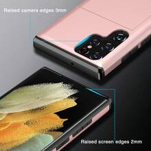 Ốp lưng điện thoại có khe đựng thẻ và ví cho Galaxy S26 Ultra S23 S22 S21 S20 S24 S25 FE S24 Ultra Plus A55 A56 A36 A16 A17, chống sốc và bảo vệ. - màu đen - Xem 9