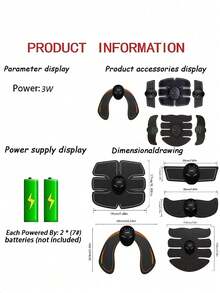 EMS Muscle Stimulator Electric Massage Therapy Digital Full Body Massager, Fitness - 黑色 - 查看 9