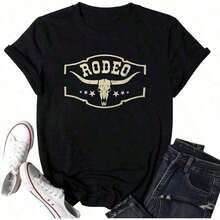 Western Cowboy Rodeo Shirts: Vintage Cow Skull Graphic Tees For Men, Boho Country Concert Music Tees - Multicolor - View 3