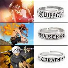 1pc One Piece Ace Fire Fist Ring Cosplay Accessory, Random Style, New Year/Valentine's Day/Easter Gift - Multicolor - View 1